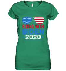 Riding With Biden Joe Biden 2020 For President Vote Gift Women's V-Neck T-Shirt Women's V-Neck T-Shirt - HHHstores