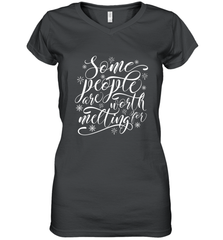 Some People Are Worth Melting For Women's V-Neck T-Shirt Women's V-Neck T-Shirt - HHHstores