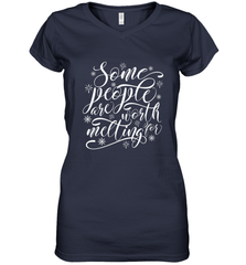 Some People Are Worth Melting For Women's V-Neck T-Shirt Women's V-Neck T-Shirt - HHHstores