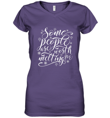Some People Are Worth Melting For Women's V-Neck T-Shirt Women's V-Neck T-Shirt - HHHstores
