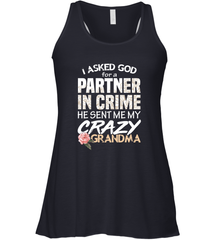 God sent me Crazy Grandma Partner in crime Women's Racerback Tank Women's Racerback Tank - HHHstores