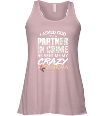 God sent me Crazy Grandma Partner in crime Women's Racerback Tank Women's Racerback Tank - HHHstores