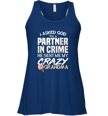 God sent me Crazy Grandma Partner in crime Women's Racerback Tank Women's Racerback Tank - HHHstores