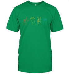 Love ASL Sign language Alphabet Valentines Day Gift idea Men's T-Shirt Men's T-Shirt - HHHstores