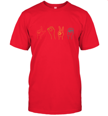 Love ASL Sign language Alphabet Valentines Day Gift idea Men's T-Shirt Men's T-Shirt - HHHstores
