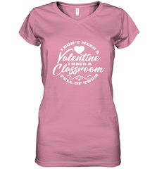 Valentine's Day Teacher School classroom Art Heart Lover Women's V-Neck T-Shirt Women's V-Neck T-Shirt - HHHstores