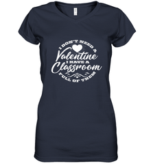 Valentine's Day Teacher School classroom Art Heart Lover Women's V-Neck T-Shirt Women's V-Neck T-Shirt - HHHstores