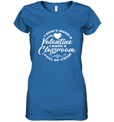 Valentine's Day Teacher School classroom Art Heart Lover Women's V-Neck T-Shirt Women's V-Neck T-Shirt - HHHstores