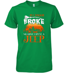 My Broom Broke So Now I Drive A Jeep Funny Witch Halloween Men's Premium T-Shirt Men's Premium T-Shirt - HHHstores