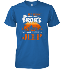 My Broom Broke So Now I Drive A Jeep Funny Witch Halloween Men's Premium T-Shirt Men's Premium T-Shirt - HHHstores