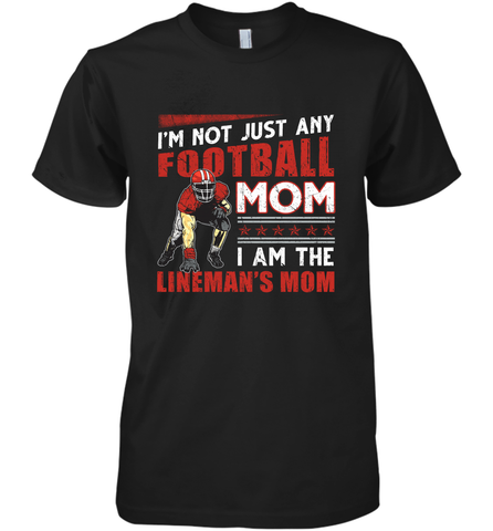 Lineman's Mom Men's Premium T-Shirt Men's Premium T-Shirt / Black / XS Men's Premium T-Shirt - HHHstores