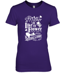 A mother is like a flower each one is beautiful and unique Women's Premium T-Shirt Women's Premium T-Shirt - HHHstores