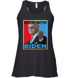 Ridin With Biden _ Hope Poster Parody Women's Racerback Tank