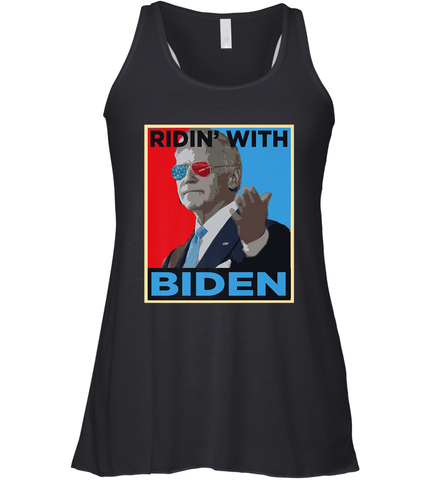 Ridin With Biden _ Hope Poster Parody Women's Racerback Tank Women's Racerback Tank / Black / XS Women's Racerback Tank - HHHstores
