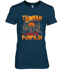 Mens Halloween Fun Dad The Man Behind Pumpkin Gift Women's Premium T-Shirt Women's Premium T-Shirt - HHHstores