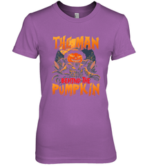 Mens Halloween Fun Dad The Man Behind Pumpkin Gift Women's Premium T-Shirt Women's Premium T-Shirt - HHHstores