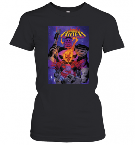 Marvel Ghost Rider Baby Thanos Comic Cover Women's T-Shirt Women's T-Shirt / Black / XS Women's T-Shirt - HHHstores