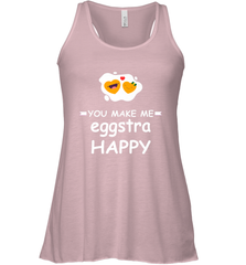 You Make Me Eggstra happy,Funny Valentine His and Her Couple Women's Racerback Tank Women's Racerback Tank - HHHstores
