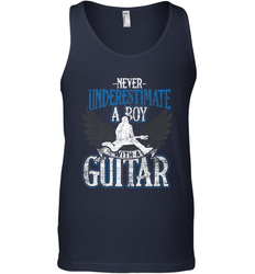 Guitarist Men Boys  Never Underestimate A Boy With A Guitar Men's Tank Top