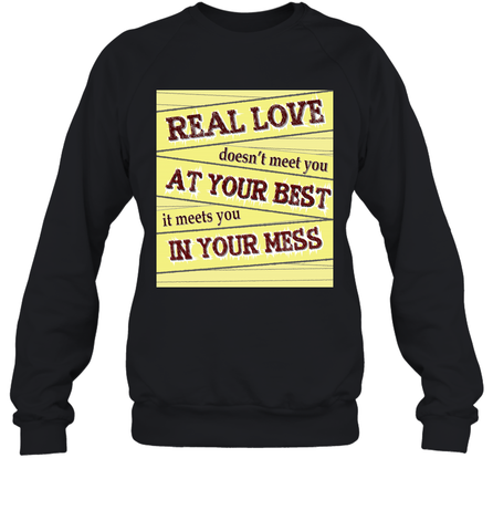 Real love funny quotes for valentine (2) Crewneck Sweatshirt Crewneck Sweatshirt / Black / S Crewneck Sweatshirt - HHHstores