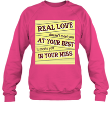 Real love funny quotes for valentine (2) Crewneck Sweatshirt Crewneck Sweatshirt - HHHstores