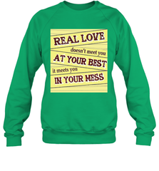 Real love funny quotes for valentine (2) Crewneck Sweatshirt Crewneck Sweatshirt - HHHstores