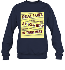 Real love funny quotes for valentine (2) Crewneck Sweatshirt Crewneck Sweatshirt - HHHstores