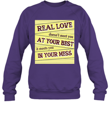 Real love funny quotes for valentine (2) Crewneck Sweatshirt Crewneck Sweatshirt - HHHstores