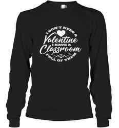 Valentine's Day Teacher School classroom Art Heart Lover Long Sleeve T-Shirt