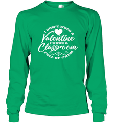 Valentine's Day Teacher School classroom Art Heart Lover Long Sleeve T-Shirt Long Sleeve T-Shirt - HHHstores