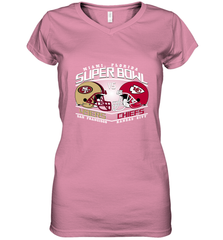 NFL Super bowl San Francisco 49ers vs. Kansas City Chiefs Women's V-Neck T-Shirt Women's V-Neck T-Shirt - HHHstores