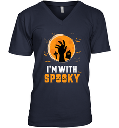 I'm With Spooky  Scary Halloween Costume Gift Men's V-Neck