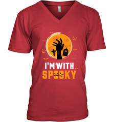 I'm With Spooky  Scary Halloween Costume Gift Men's V-Neck Men's V-Neck - HHHstores