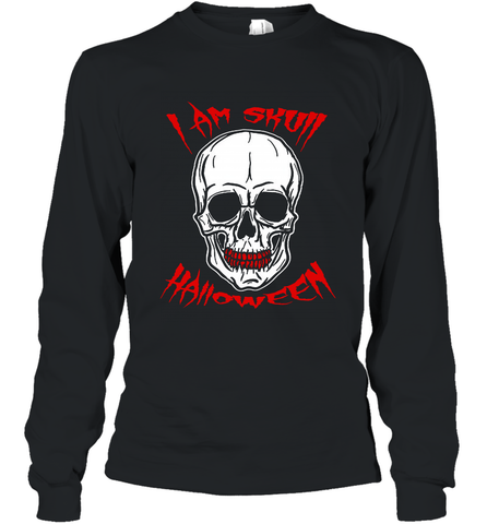 I am the skull halloween Long Sleeve T-Shirt Long Sleeve T-Shirt / Black / S Long Sleeve T-Shirt - HHHstores