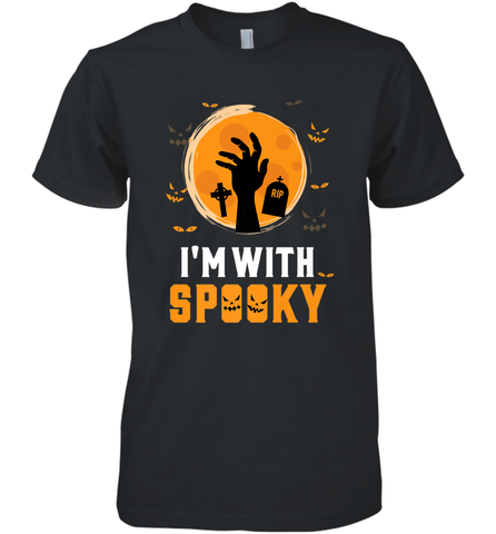 I'm With Spooky  Scary Halloween Costume Gift Men's Premium T-Shirt Men's Premium T-Shirt / Black / XS Men's Premium T-Shirt - HHHstores
