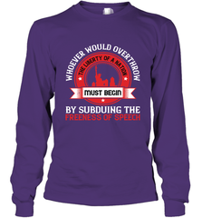 Whoever would overthrow the liberty of a nation must begin by subduing the freeness of speech 01 Long Sleeve T-Shirt Long Sleeve T-Shirt - HHHstores