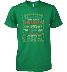Legends Were Born In FEBRUARY 1985 35th Birthday Gifts Men's Premium T-Shirt