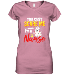 You Can't Scare Me I'm A Nurse Funny Halloween Witch Hat Women's V-Neck T-Shirt Women's V-Neck T-Shirt - HHHstores