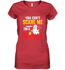 You Can't Scare Me I'm A Nurse Funny Halloween Witch Hat Women's V-Neck T-Shirt Women's V-Neck T-Shirt - HHHstores