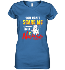 You Can't Scare Me I'm A Nurse Funny Halloween Witch Hat Women's V-Neck T-Shirt Women's V-Neck T-Shirt - HHHstores