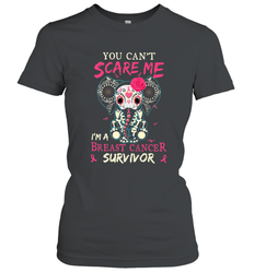 You can't Scare Me I'm Breast Cancer Survivor Elephant Funny Women's T-Shirt