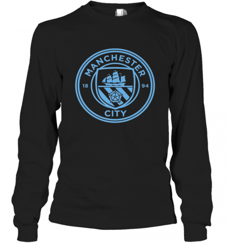 Manchester City  Mono crest tee Long Sleeve T-Shirt Long Sleeve T-Shirt / Black / S Long Sleeve T-Shirt - HHHstores