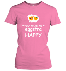 You Make Me Eggstra happy,Funny Valentine His and Her Couple Women's T-Shirt Women's T-Shirt - HHHstores
