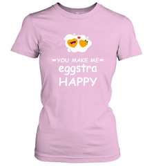 You Make Me Eggstra happy,Funny Valentine His and Her Couple Women's T-Shirt Women's T-Shirt - HHHstores