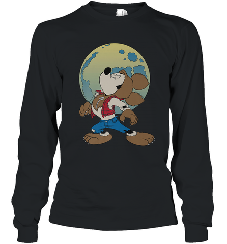 Disney Mickey Mouse Werewolf Halloween Costume Long Sleeve T-Shirt Long Sleeve T-Shirt / Black / S Long Sleeve T-Shirt - HHHstores