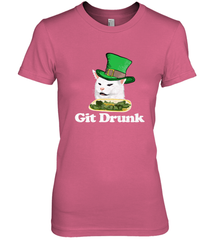 Git Drunk Funny Arguing Cat Meme St Patricks Day Women's Premium T-Shirt Women's Premium T-Shirt - HHHstores