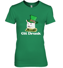 Git Drunk Funny Arguing Cat Meme St Patricks Day Women's Premium T-Shirt Women's Premium T-Shirt - HHHstores