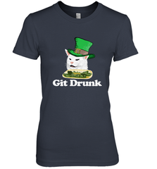 Git Drunk Funny Arguing Cat Meme St Patricks Day Women's Premium T-Shirt Women's Premium T-Shirt - HHHstores