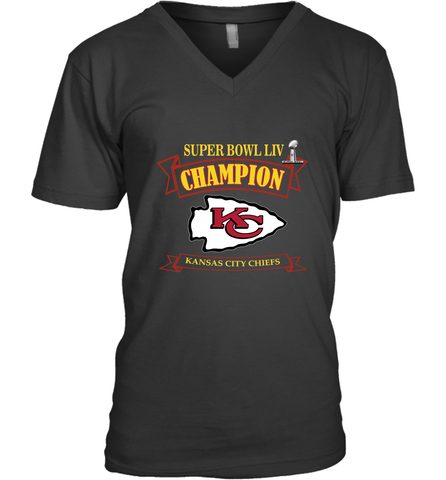 Kansas City Chiefs NFL Pro Line by Fanatics Super Bowl LIV Champions Men's V-Neck Men's V-Neck / Black / S Men's V-Neck - HHHstores