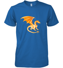 Beautiful Mystical Dragon Orange Fire Silhouette Premium T Shirt77 Men's Premium T-Shirt Men's Premium T-Shirt - HHHstores